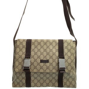 Gucci Supreme GG Plus Messenger Crossbody Bag Brown